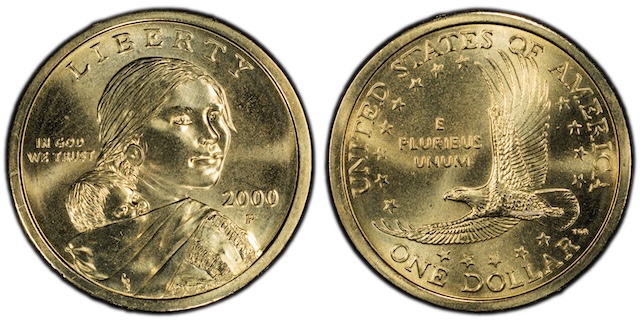 Side-by-side comparison: Cheerios dollar prototype eagle tail feathers (left) versus standard 2000-P smooth tail feathers (right)